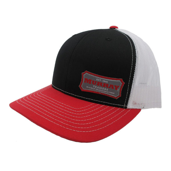 Embroidered Trucker Hat | Red/Black/White