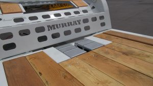 Murray Trailers | Wedge Ramp Storage Front of Deck